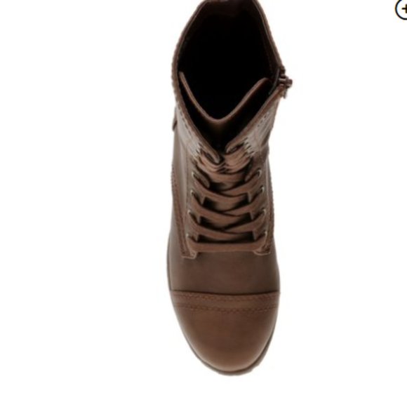 Boot Combat Brown Lace Up Zip NEW - Picture 3 of 5